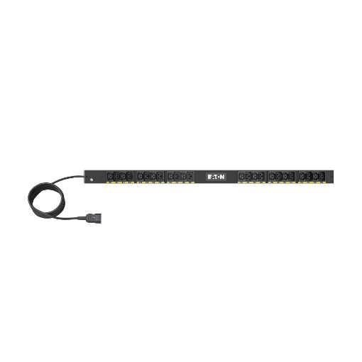 Obrázek Eaton G4 Základní Rack PDU, 0U, 22,5U, vstup C20, 3m kabel, 1ph, 3,7kW, 16A, 200-240V, 24 zásuvek (12)C13, (12)C39