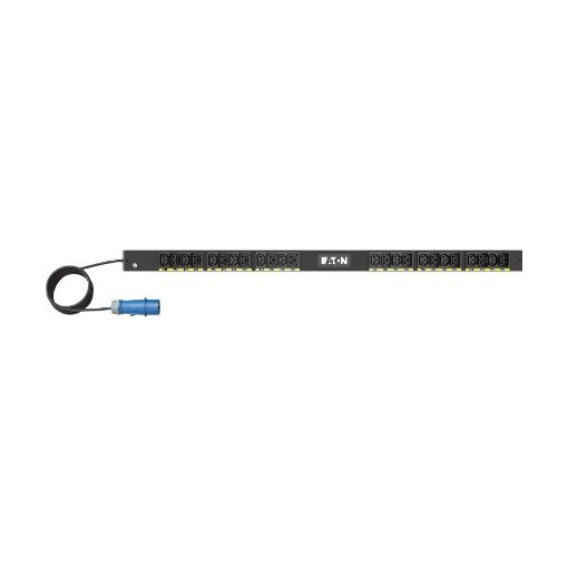 Obrázek Eaton G4 Základní Rack PDU, 0U, 22,5U, vstup IEC-60309, 3m kabel, 1ph, 3,7kW, 16A, 200-240V, 24 zásuvek (12)C13, (12)C39