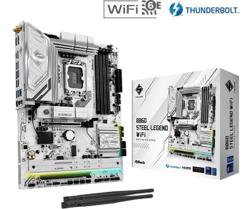 Obrázek ASRock MB Sc LGA1851 B860 Steel Legend WiFi, Intel B860, 4xDDR5, 1xThunderbolt, 1xDP, 1xHDMI, WiFi, ATX
