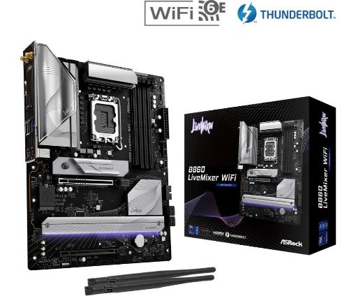 Obrázek ASRock MB Sc LGA1851 B860 LiveMixer WiFi, Intel B860, 4xDDR5, 1xThunderbolt, 1xHDMI, WiFi, ATX