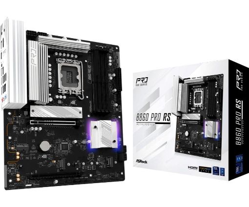 Obrázek ASRock MB Sc LGA1851 B860 Pro RS, Intel B860, 4xDDR5, 1xDP, 1xHDMI, ATX