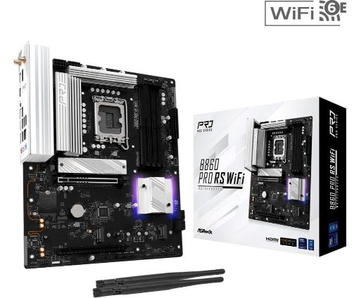 Obrázek ASRock MB Sc LGA1851 B860 Pro RS WiFi, Intel B860, 4xDDR5, 1xDP, 1xHDMI, WiFi, ATX