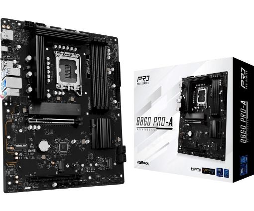 Obrázek ASRock MB Sc LGA1851 B860 Pro-A, Intel B860, 4xDDR5, 1xDP, 1xHDMI, ATX