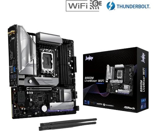 Obrázek ASRock MB Sc LGA1851 B860M LiveMixer WiFi, Intel B860, 4xDDR5, 1xThunderbolt, 1xHDMI, WiFi, mATX