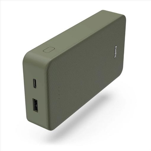 Obrázek Hama Colour 20, powerbanka 20000 mAh, 3 A, výstup: USB-C, USB-A, zelená