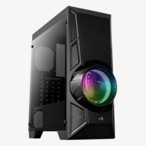 Obrázek AEROCOOL skříň AeroEngine RGB, Mid tower, 1x USB 3.0, 2x USB 2.0, 2x audio, bez zdroje