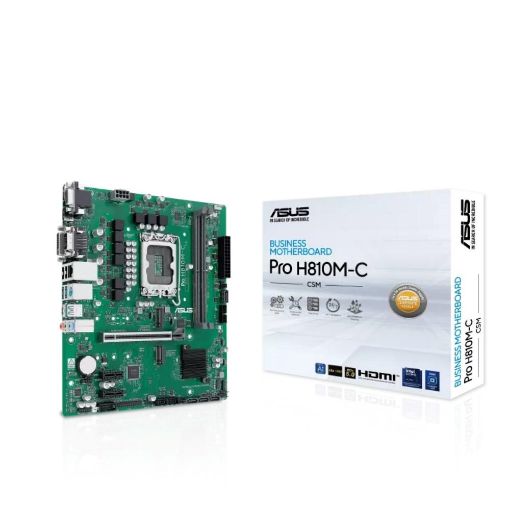 Obrázek ASUS MB Sc LGA1851 PRO H810M-C-CSM, 2xDDR5, 1xDP, 1xHDMI, 1xVGA, 1xDVI-D, mATX
