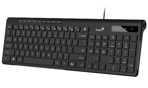 Obrázek GENIUS klávesnice Slimstar 230 II, Drátová, USB, černá, CZ+SK layout