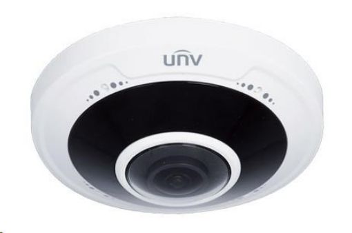 Obrázek Uniview IPC815SB-ADF14K-I0, 5Mpix, H.265, obj.1.4mm (180°), IR 10m,DI/DO,audio,Mic, IP66 antivandal, fisheye