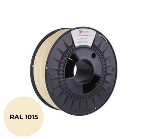 Obrázek C-TECH Tisková struna (filament) PREMIUM LINE, PETG, slonová kost světlá, RAL1015, 1,75mm, 1kg