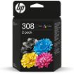 Obrázek HP 308 2-Pack Tri-color/Black Original Ink Cartridge (120 / 160 pages)