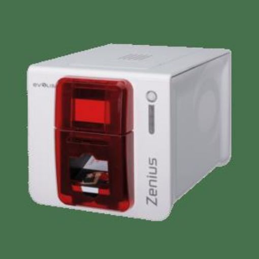 Obrázek Evolis Zenius Expert, single sided, 12 dots/mm (300 dpi), USB, Ethernet, contactless, red