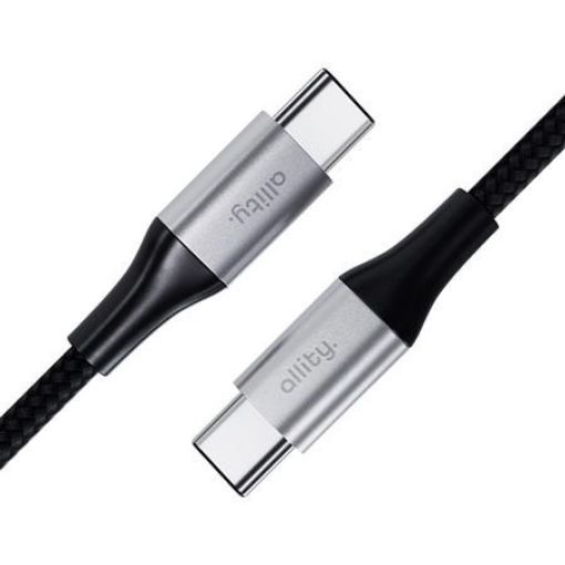 Obrázek Datový kabel Allity AUC-01 USB-C/USB-C 2m 100W černý