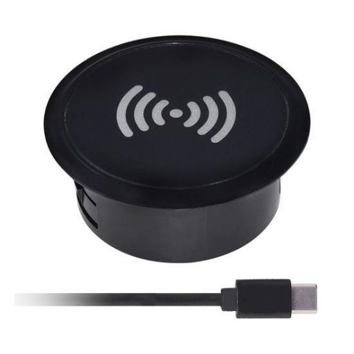 Obrázek Solight bezdrátová vestavná nabíječka 15W, černá