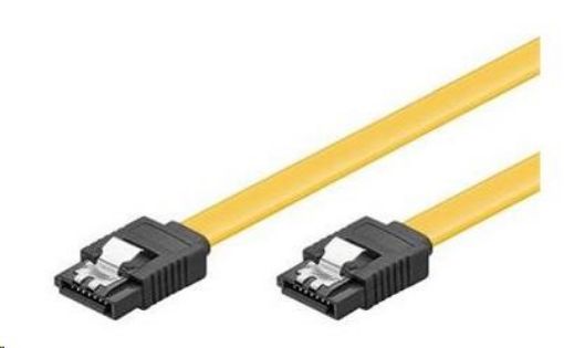 Obrázek PremiumCord 0,3m SATA 3.0 datový kabel 1.5GBs / 3GBs / 6GBs, kov.západka