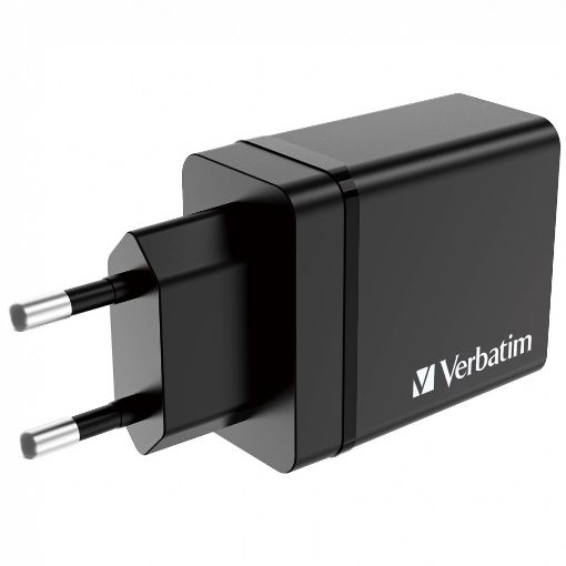 Obrázek VERBATIM Univerzální adaptér nabíječka CHR-30EU2, 30W, 1x USB-C, 3x USB černá
