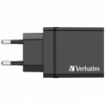Obrázek VERBATIM Univerzální adaptér nabíječka CHR-30EU2, 30W, 1x USB-C, 3x USB černá