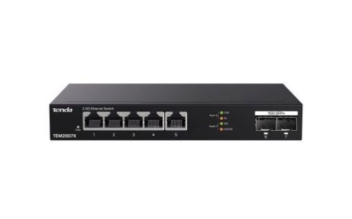 Obrázek Tenda TEM2007X 5x RJ45 2.5G + 2x SFP+ 10G Multi-Gigabit Switch