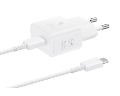 Obrázek Samsung síťová nabíječka EP-T2510XWE + kabel USB-C, 25W, bílá