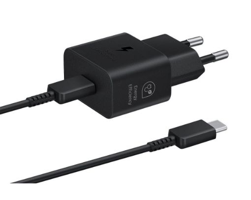 Obrázek Samsung síťová nabíječka EP-T2510XBE + kabel USB-C, 25W, černá