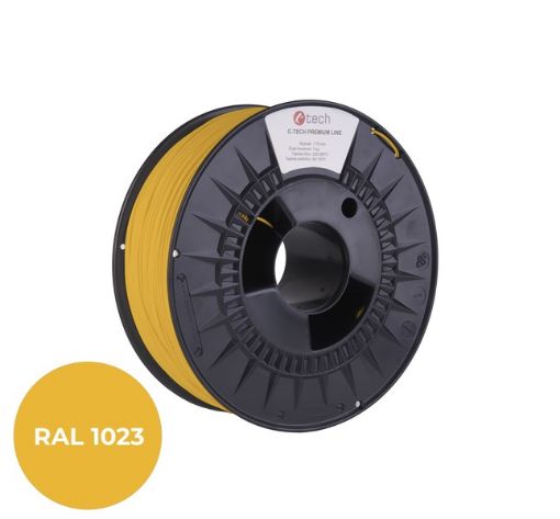 Obrázek C-TECH Tisková struna (filament) PREMIUM LINE, ABS, dopravní žlutá, RAL1023, 1,75mm, 1kg