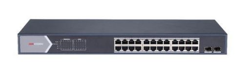 Obrázek HIKVISION DS-3E1526P-SI, Smart managed switch 24x Gb PoE + 2x Gb SFP Uplink, 370W, Super PoE - dosah až 300m