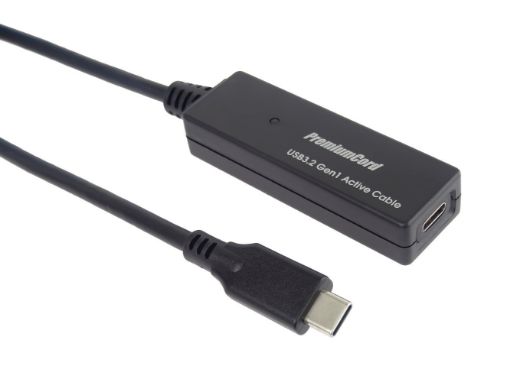 Obrázek PREMIUMCORD USB-C repeater a prodlužovací kabel Male-Female, 5Gbps 10m