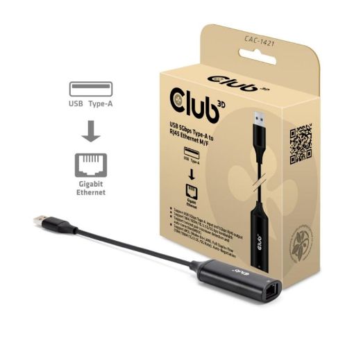 Obrázek Club3D Adaptér USB-A na RJ45, 5Gb, 24cm