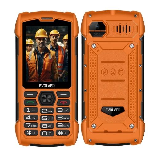 Obrázek EVOLVEO StrongPhone H1, vodotěsný odolný Dual SIM telefon, oranžová