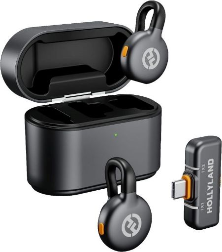 Obrázek Hollyland LARK M2S Duo Wireless Lavalier Microphone with USB-C Plug (Duo, Space Gray)