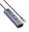 Obrázek PremiumCord Adapter USB-C na Gigabit 10/100/1000Mbps + 3x USB3.2 konektor