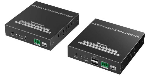 Obrázek PremiumCord HDMI KVM extender na 120m přes LAN, over IP