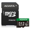 Obrázek ADATA MicroSDXC karta 512GB Speed Plus, U3, C10, A2, V30 (R:180/W:160 MB/s) + SD adaptér