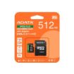 Obrázek ADATA MicroSDXC karta 512GB Speed Plus, U3, C10, A2, V30 (R:180/W:160 MB/s) + SD adaptér