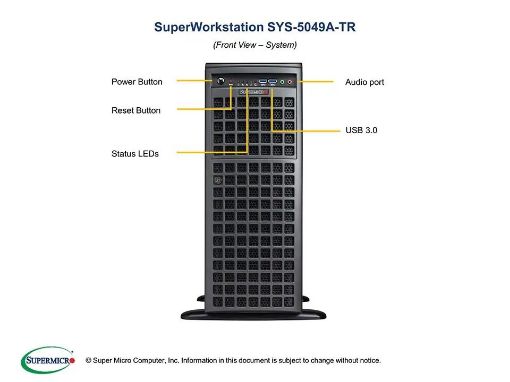 Obrázek SUPERMICRO SuperWorkstation SYS-5049A-TR
