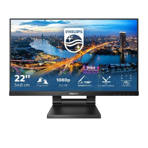 Obrázek Philips MT 21,5" 222B1TC - 1920x1080,IPS,75Hz,Dotykový,D-Sub,HDMI,DP,USBhub,Repro