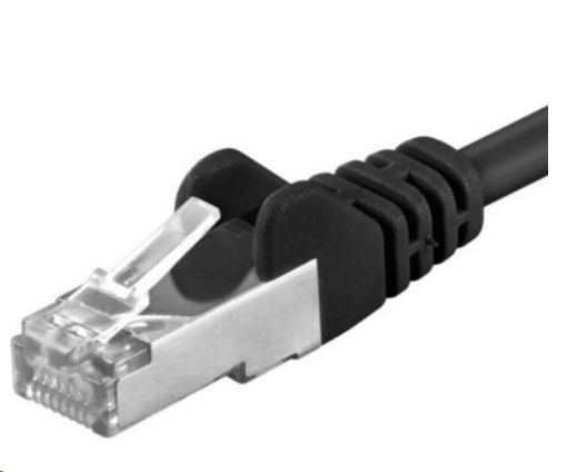 Obrázek PREMIUMCORD Patch kabel CAT6a S-FTP, RJ45-RJ45, AWG 26/7 0,5m černá