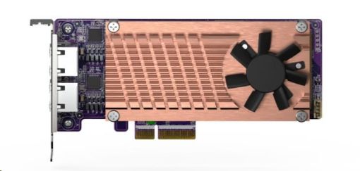 Obrázek QNAP QM2-2P2G2T rozšiřující karta 2x2,5GbE, 2xM.2 NVMe 2280 PCIe Gen3x2 pro PC i NAS