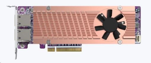 Obrázek QNAP QM2-2P410G2T rozšiřující karta 2x10GbE, 2xM.2 NVMe 2280 PCIe Gen4x4 pro PC i NAS