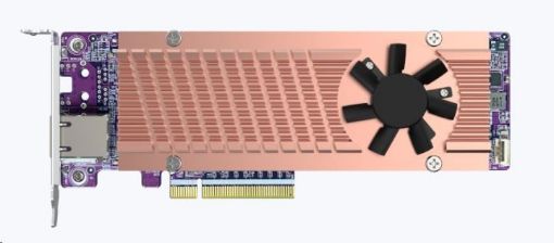 Obrázek QNAP QM2-2P410G1T rozšiřující karta 1x10GbE, 2xM.2 NVMe 2280 PCIe Gen4x4 pro PC i NAS