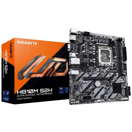 Obrázek GIGABYTE MB Sc LGA1851 H810M S2H, Intel H810, 2xDDR5, 1xDP, 1xHDMI, 1xVGA, mATX
