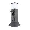 Obrázek Solight zahradní sloupek IP44 s LED osvětlením, plast, 2 zásuvky, hranol, černý