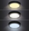 Obrázek Solight LED mini panel CCT, přisazený, 24W, 1800lm, 3000K, 4000K, 6000K, kulatý, černá barva