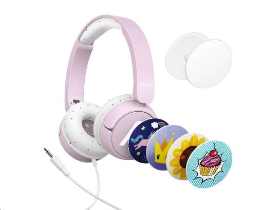 Obrázek LAMAX SoundKid1 - náhlavní sluchátka - růžová