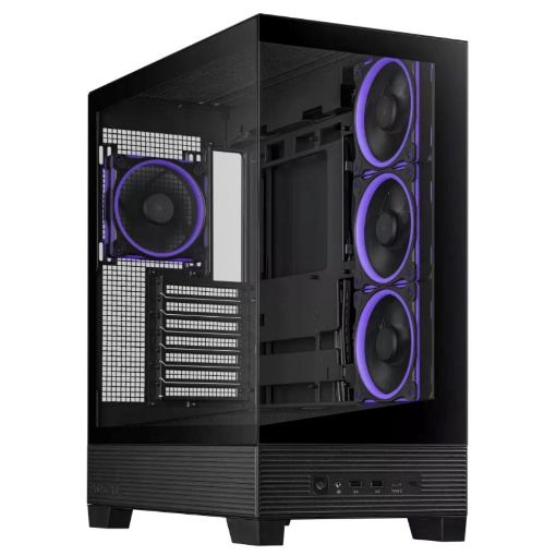 Obrázek ASUS case A31 PLUS TG ARGB, Mid Tower, Průhledná bočnice, 4x120mm ARGB Fan, ARGB Hub, černá