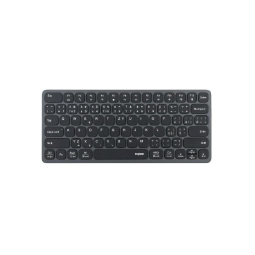 Obrázek RAPOO Klávesnice UCK-6001 s 8v1 USB-C Hub, Drátová USB-C, CZ/SK, černá