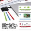 Obrázek Club3D Mini dokovací stanice USB 3.0 typ C (VGA/USB 3.0/USB-C), nabíjecí