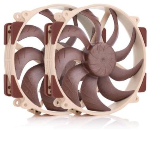 Obrázek NOCTUA Ventilátor NF-A14x25r-G2-PWM-Sx2-PP, 2x 140mm, hnědá