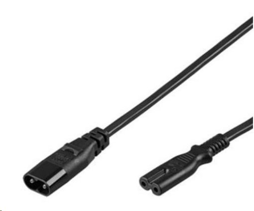 Obrázek PremiumCord Kabel síťový prodlužovací IEC 60320 C7>C8 230V 2m