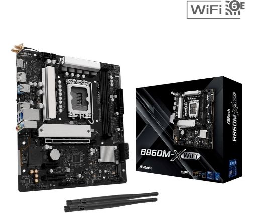 Obrázek ASRock MB Sc LGA1851 B860M-X WIFI, Intel B860, 2xDDR5, 1xDP, 1xHDMI, WiFi, mATX